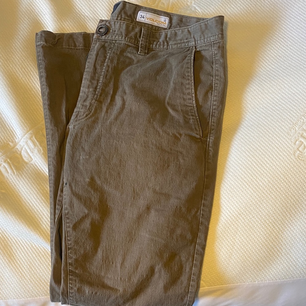 Volcom Men's Olive Green Pants
